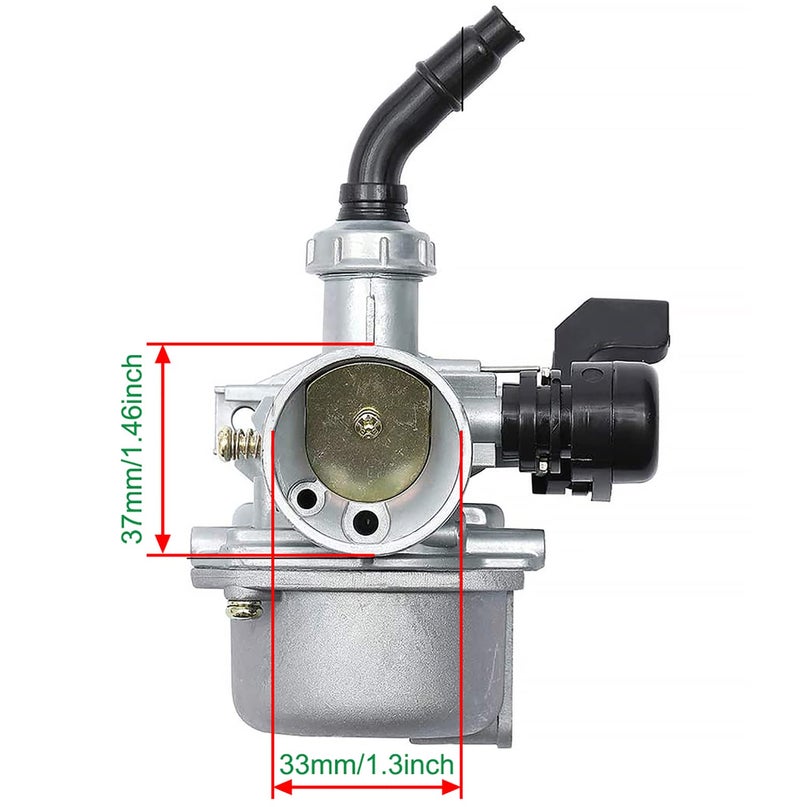 KAKO PZ19 Carburetor, 19mm Carburetor with 35mm Air Filter for TaoTao Kazuma Baja 50cc 70cc 90cc 110cc 125cc Dirt Bike ATV, NST SunL Chinese Quad 4 Stroke ATV Go Kart Pit Dirt Bike CRF50F XL75 CRF80F XR50R - Image 4
